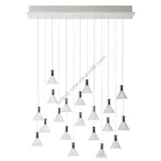 Fabbian / LED Ceiling Lights / Multispot Polair F32 20 spots 90x15cm