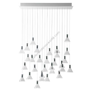 Fabbian / LED Ceiling Lights / Multispot Polair F32 30 spots 90x15cm