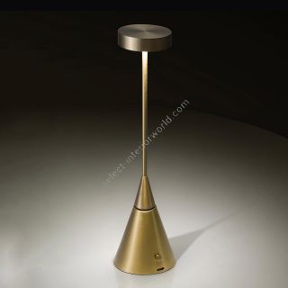 ZAVA Fenex Brass Cordless Table Lamp (Rechargeable)