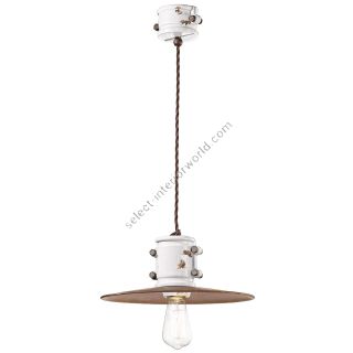 Urban Pendant Lamp with Vintage Metal Lampshade C1522 by Ferroluce