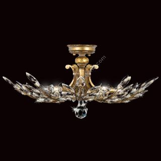 Fine Art Handcrafted Lighting / Semi-Flush Mounts / Crystal Laurel 28″ Round 753440 776240