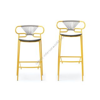 Traba / Outdoor Stools / Genoa Met Pu Cross Stool TR-0049-MET-CROSS-PU