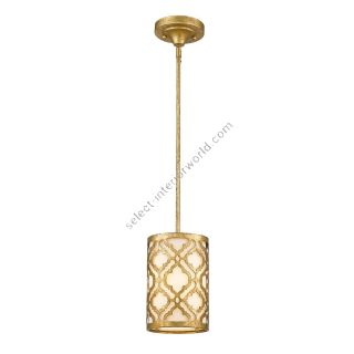 Elstead Lighting / Pendant Lights / Arabella Duo-Mount Mini Distressed Gold & Ivory Shade