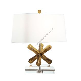 Elstead Lighting / Table Lamps / Jackson Square 1 Distressed Gold with Cream Shade