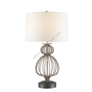 Elstead Lighting / Table Lamps / Lafitte 1 Distressed Silver with Cream Shade
