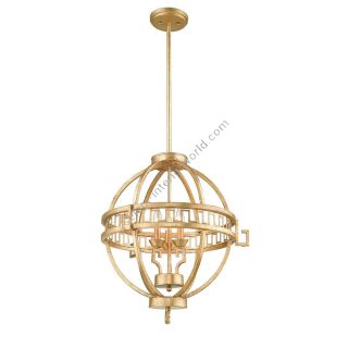 Elstead Lighting / Pendant Lights / Lemuria 3 Globe Distressed Gold & Ivory Shade