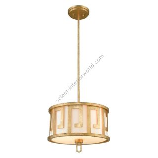 Elstead Lighting / Pendant Lights / Lemuria 2 Medium Distressed Gold & Ivory Shade