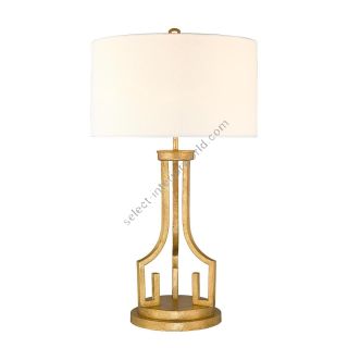 Elstead Lighting / Table Lamps / Lemuria 1 Distressed Gold with Ivory White Shade