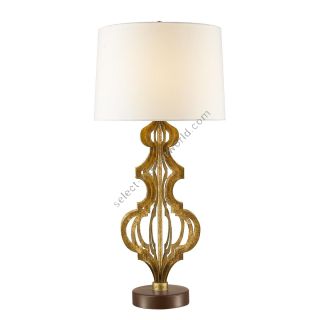 Elstead Lighting / Table Lamps / Octavia 1 Distressed Gold with Cream Shade