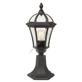 Elstead Lighting / Outdoor Pedestal Lights / Ledbury 1 Lantern Black
