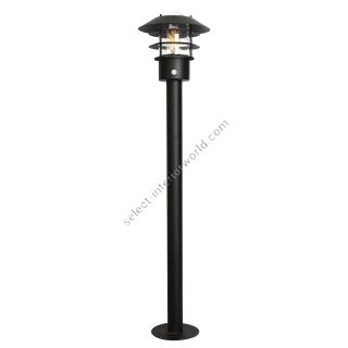 Elstead Lighting / Outdoor Bollard Lights / Helsingor 1 Lantern with PIR Black