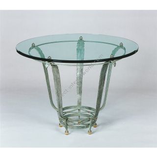 Round Dining Table with Glass Top HF2015TA-140 by Officina Ciani