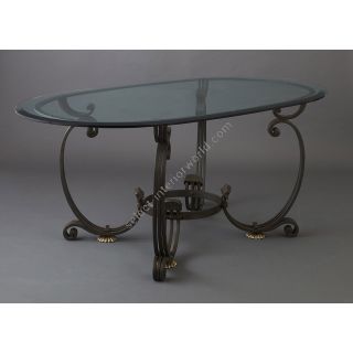 Dining Table from Wrought Iron HF2031TA Conchiglia by Officina Ciani
