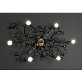 Officina Ciani / LED Ceiling Lights / Metal with Ivy Leaves HL1047PL-6 Edera