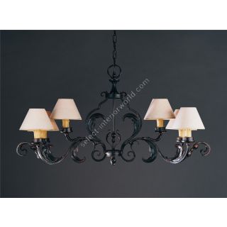Officina Ciani / Chandeliers / Forged Iron with Leaves HL1051CH-6