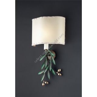 Officina Ciani / Wall Sconces / Brass with Lampshade HL1095WA-1 Olivo