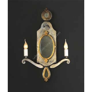 Officina Ciani / Wall Sconces / Iron with Antiqued Mirror HL1111WA-2 Delphi