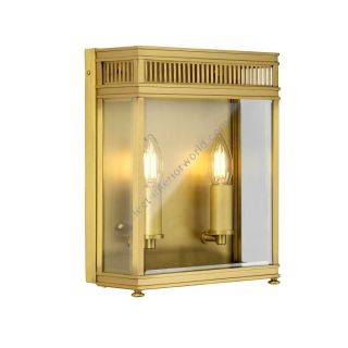 Elstead Lighting / Outdoor Wall Lights / Holborn 2 Medium Half Lantern Brushed Brass