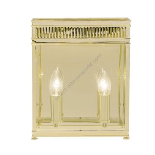 Elstead Lighting / Outdoor Wall Lights / Holborn 2 Medium Half Lantern Polished Brass