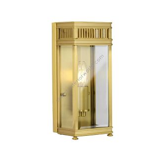 Elstead Lighting / Outdoor Wall Lights / Holborn Small Half Lantern Brushed Brass