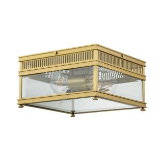 Elstead Lighting / Outdoor Ceiling Lights / Holborn Flush Brushed Brass