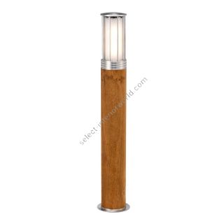 Elstead Lighting / Outdoor Bollard Lights / Hornsea 1 Teak with Stainless Steel