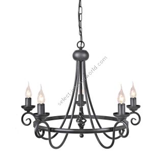 Elstead Lighting / Chandeliers / Harlech 5 Black