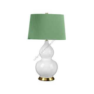 Elstead Lighting / Portable & Desk Lamps / Isla 1 Aged Brass & Okra Green Shade