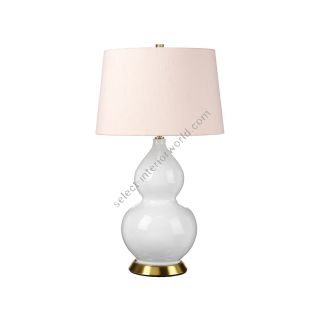 Elstead Lighting / Table Lamps / Isla 1 Aged Brass with Ballerina Pink Shade