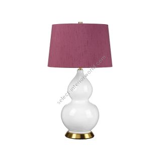 Elstead Lighting / Table Lamps / Isla 1 Aged Brass with Bloom Purple Shade