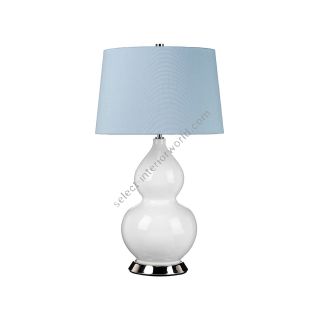 Elstead Lighting / Table Lamps / Isla 1 Polished Nickel with Liberty Blue Shade