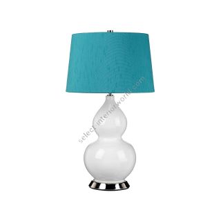 Elstead Lighting / Table Lamps / Isla 1 Polished Nickel with Mallard Teal Shade