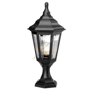 Elstead Lighting / Outdoor Pedestal Lights / Kinsale 1Porch Lantern Black