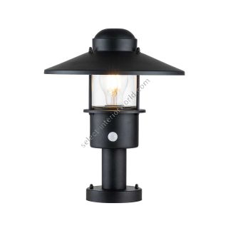 Elstead Lighting / Outdoor Pedestal Lights / Klampenborg 1 with PIR Black