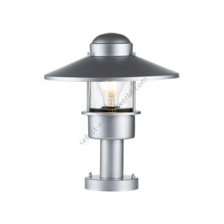 Elstead Lighting / Outdoor Pedestal Lights / Klampenborg 1 Silver