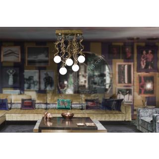 Mechini / Chandeliers / Bohemian Crystal and Lamp Shades L-Braid-R/5+2 MH