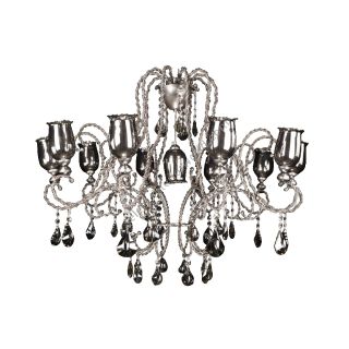 Mechini / Chandeliers / Wrought Iron with Coloured Crystal L-CORDA/13 SILVER