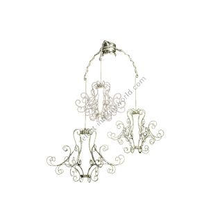 Mechini / Chandeliers / Wrought Iron 4 Light L-CORDA/3 NAKED