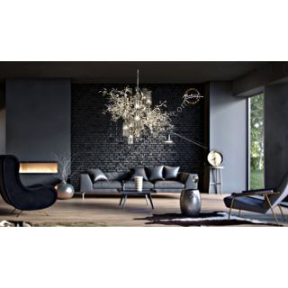 Mechini / Chandeliers / Clear and Coloured Bohemian Crystal L-MEK10/10