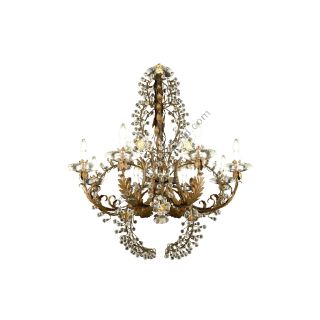 Mechini / Chandeliers / Wrought Iron with Clear Bohemian Crystal L-MEK9/8