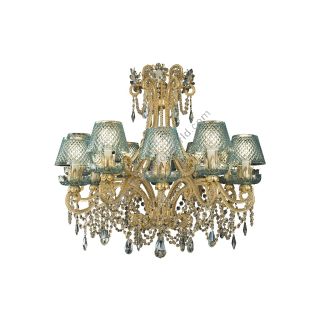 Mechini / Chandeliers / Bohemian Crystal & Clear Pearl Banding and Crystal Lampshade L135/12