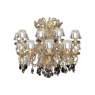 Mechini / Chandeliers / Coloured Bohemian Crystal and Pearl Banding L135/20