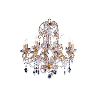 Mechini / Chandeliers / Clear Bohemian Crystal & Clear Pearl Banding L138/10