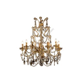 Mechini / Chandeliers / Clear Bohemian Crystal & Clear Pearl Banding L140/12