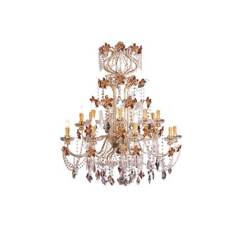 Mechini / Chandeliers / Bohemian Crystal & Murano Glass & Clear Pearl Banding L148/18