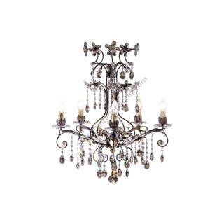 Mechini / Chandeliers / Wrought Iron with Clear Bohemian Crystal L152/5