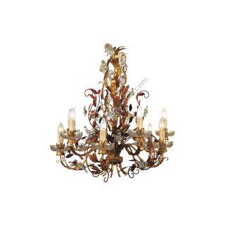 Mechini / Chandeliers / Clear Bohemian Crystal and Murano Glass L159/10