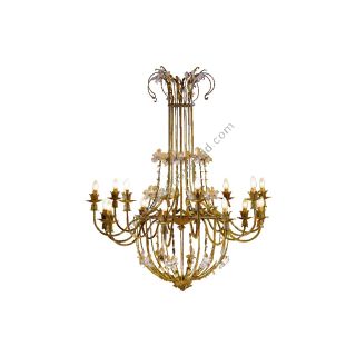 Mechini / Chandeliers / Wrought Iron with Murano Glass L195/16