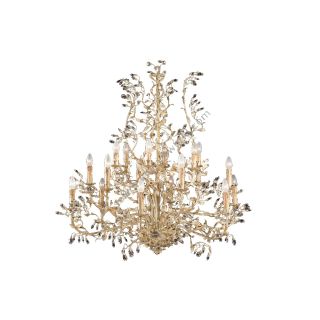 Mechini / Chandeliers / Wrought Iron with Clear Bohemian Crystal L202/18 MH