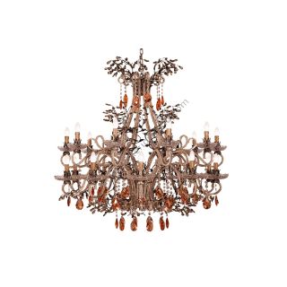 Mechini / Chandeliers / Wrought Iron with Coloured Bohemian Crystal L256/20